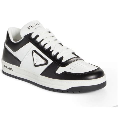 prada logo low top sneaker|prada downtown sneakers.